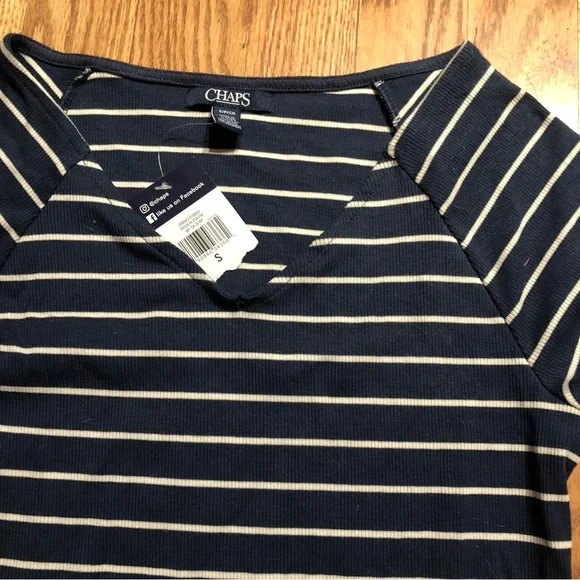 NWOT Chaps Striped Shirt - Picture 3 of 3